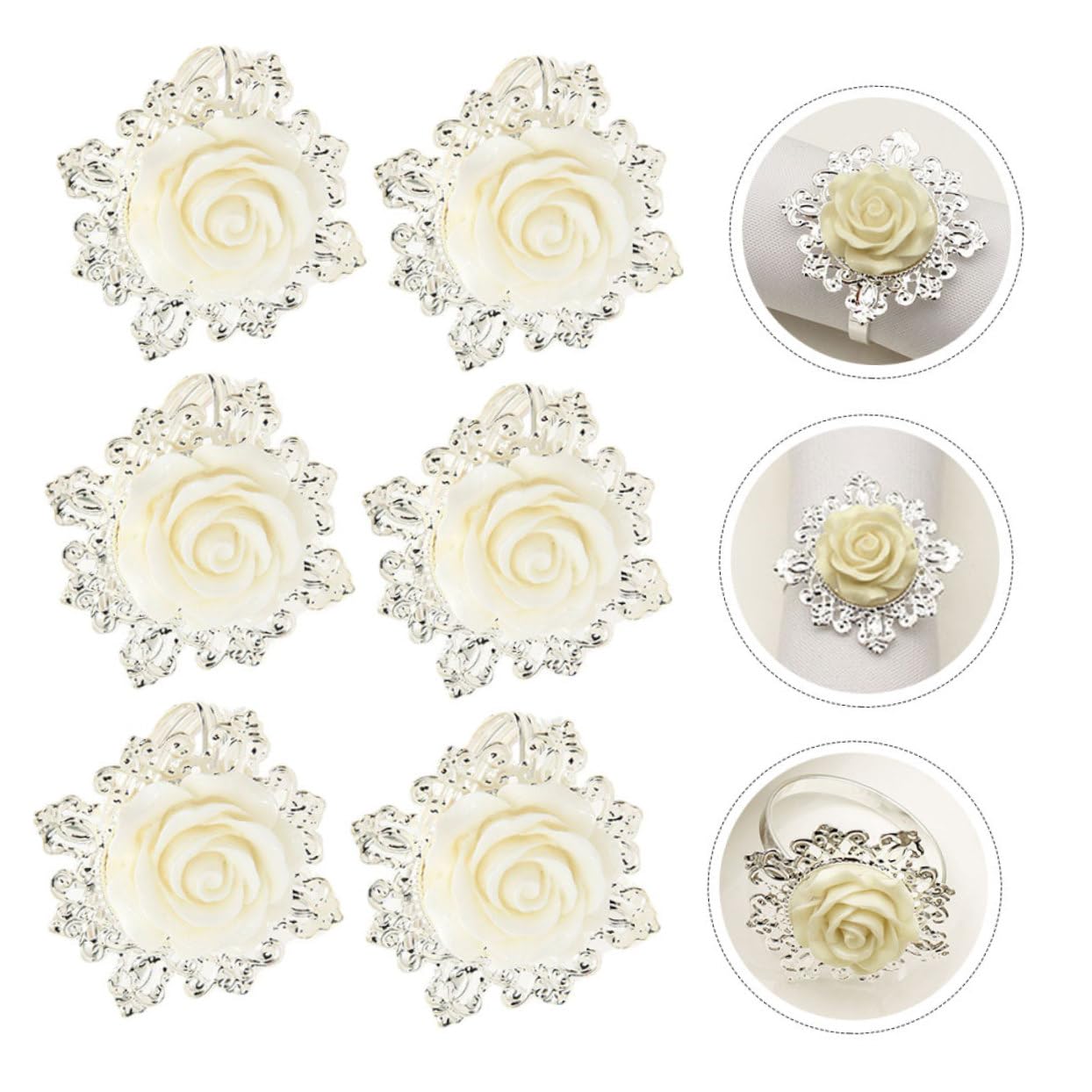 TOPBATHY 18piezas Anillos De Servilleta Diseño para Bodas y Elegantes y Decorativos Anillos para Decoración De Mesa
