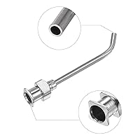 Vista 4 de HARFINGTON 12 agujas dispensadoras, calibre 14, punta roma, de acero inoxidable, 45 grados, con conector Luer Lock para cartuchos de tinta
