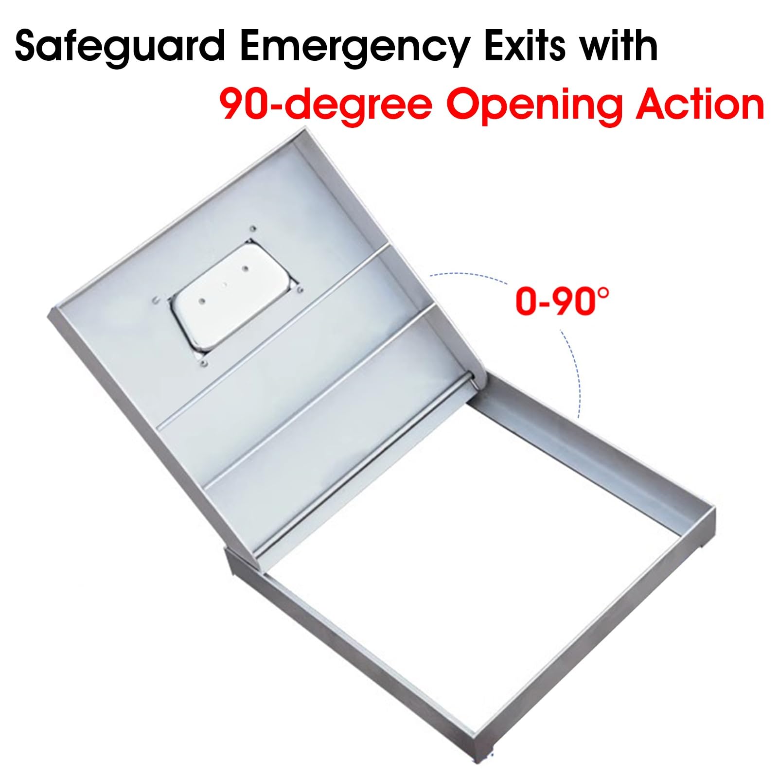 Couvercle de regard antivol personnalisable – Trappe d'accès au sol verrouillable pour cour, toit et sous-sol – Panneau d'inspection durable (110 x 65 cm)