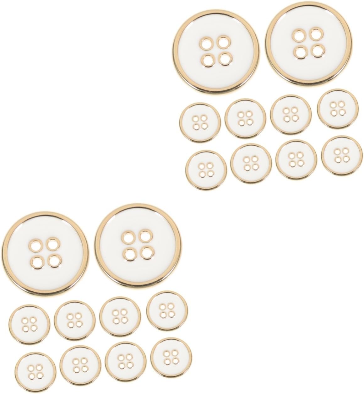 Tofficu 20 Pcs Coat Buttons Silver Buttons Practical Sewing Buttons Gold Flat Buttons Blazer Buttons Craft Button Coat Clothes Buttons Vintage Antique Suits Button Jeans Button White Alloy