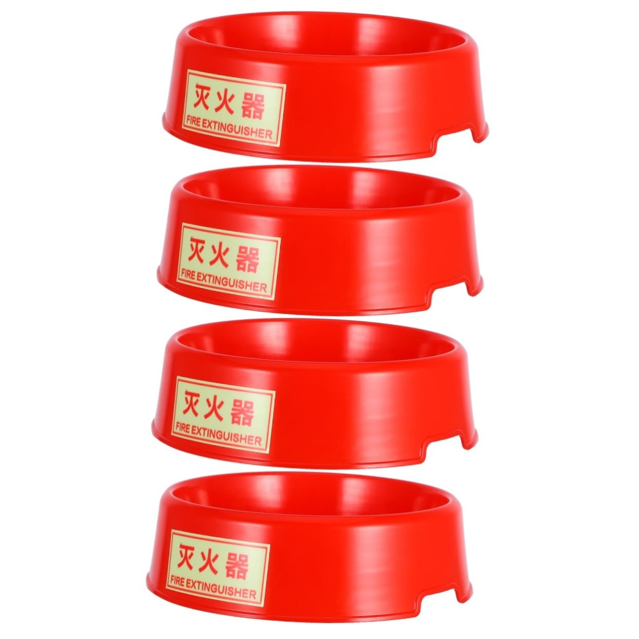 SHINEOFI 4 Piezas Soporte de Extintores Reflectante y Base Estable Compatible con Extintores de Seguridad Ambientes Oscuros