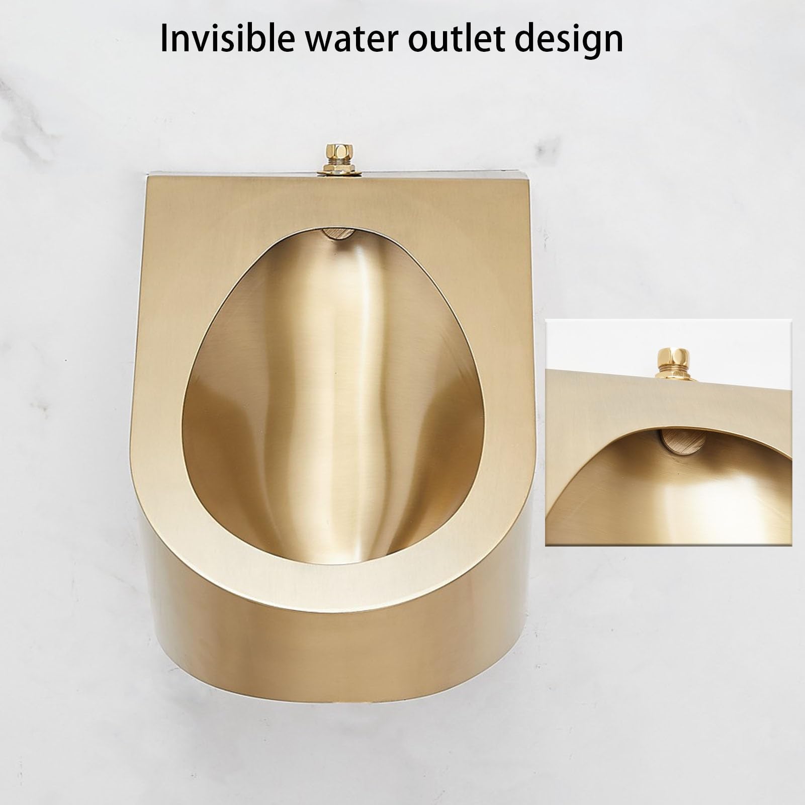 Orinal de hombre con sensor de acero inoxidable montado en la pared, urinario comercial sin salpicaduras para bares, aeropuertos y baños públicos (color: fila de pared C)