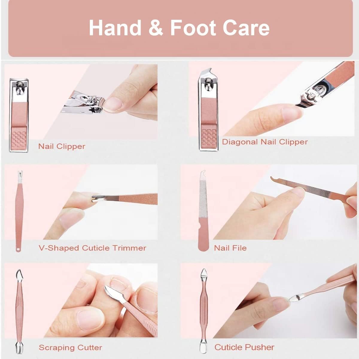 Manicure Kit,Stainless Steel Professional Manicure Set, pedicure Set, Nail Clipper, Manicure Pedicure kit for women and Men,Perfect Gifts for Women and Men (Multi-Color) (10 in 1) 3