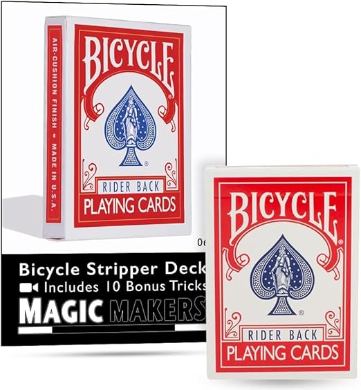Amazon.com: Magic Makers Bicycle Stripper Deck with 10 Bonus Tricks in ...