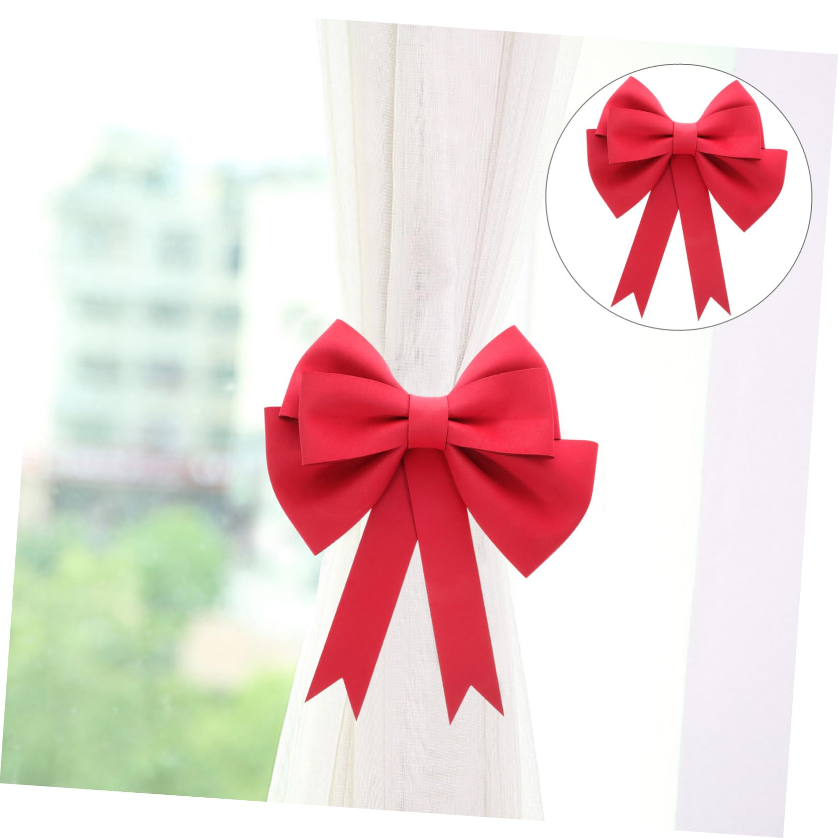 Zerodeko 8stücke Große Hochzeits-Schleifen-Dekoration Für Weihnachten Und Feierlichkeiten Für Und Türschmuck Weinrot Handgefertigt Und Vielseitig Einsetzbar