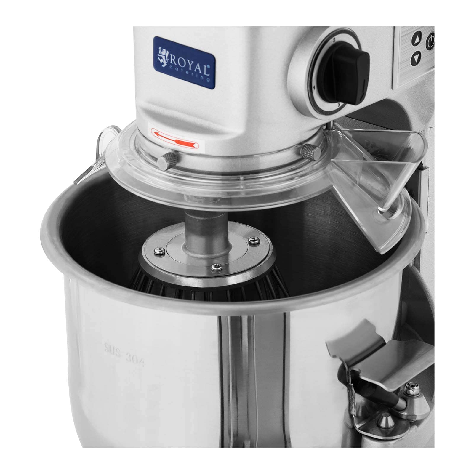 Royal Catering Amasadora Batidora De Cocina RCPM-10,1B (Motor: 650 W, Volumen: 10 l, Capacidad: 1,75 kg, Velocidad: 230-580 rpm)