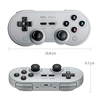 Vista 5 de 8Bitdo SN30 Pro - Controlador inalámbrico Bluetooth con joysticks Rumble Vibration Cable USB-C Gamepad compatible con interruptor, Windows, Mac