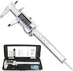 LOUISWARE Digital Caliper, Electronic Stainless Steel Vernier Caliper 150mm/0-6 Inch Measuring Tool with Extra-Large LCD Screen- Inch/Millimeter Conversion