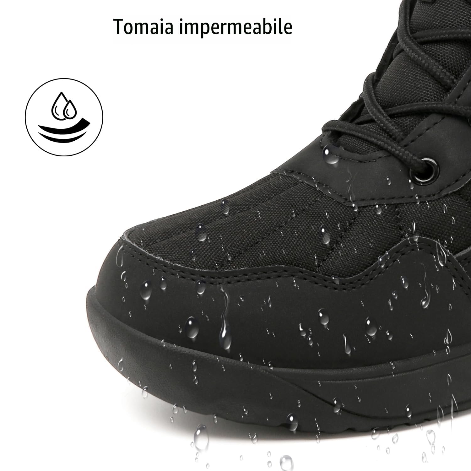ChayChax Stivaletti da Neve Donna Stivali Invernali Scarponcini Foderato Caldo Scarpe Inverno Impermeabili Stivaletti con Stringate