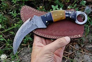 KE-0512-HK Custom Handmade Damascus Knife 9