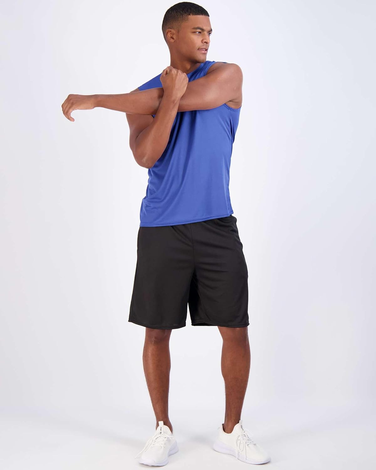 Real Essentials 5 Pack: Men's Mesh Active Athletic Tech Tank Top - Workout & Training Activewear (Available in Big & Tall)