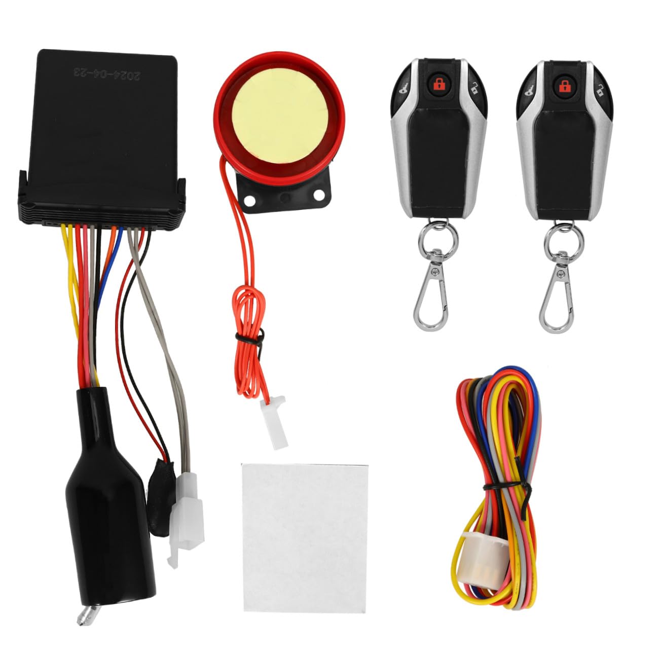Abaodam Kit di Allarme per Moto con Blocco Automatico e Sblocco, Telecomando, Sicurezza Potenziata in Plastica, Dispositivo di Allarme Sonoro Professionale per Motociclette