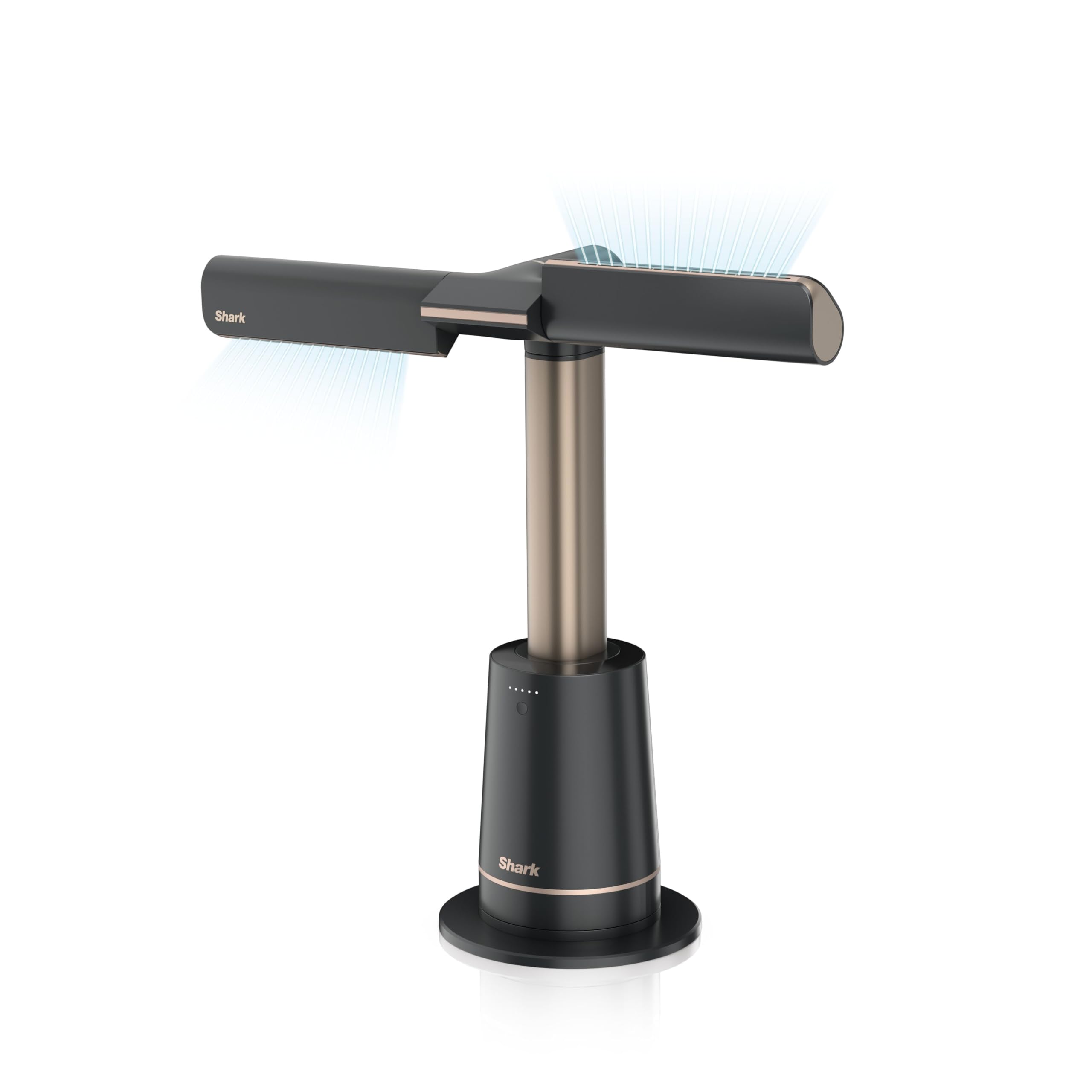 Shark TurboBlade Ventilador de torre silencioso sin aspas, multidireccional y de alta velocidad, alcance de 20 m, 10 velocidades, horizontal, oscilación 180°, mando, temporizador, Carbón, TF200SEU