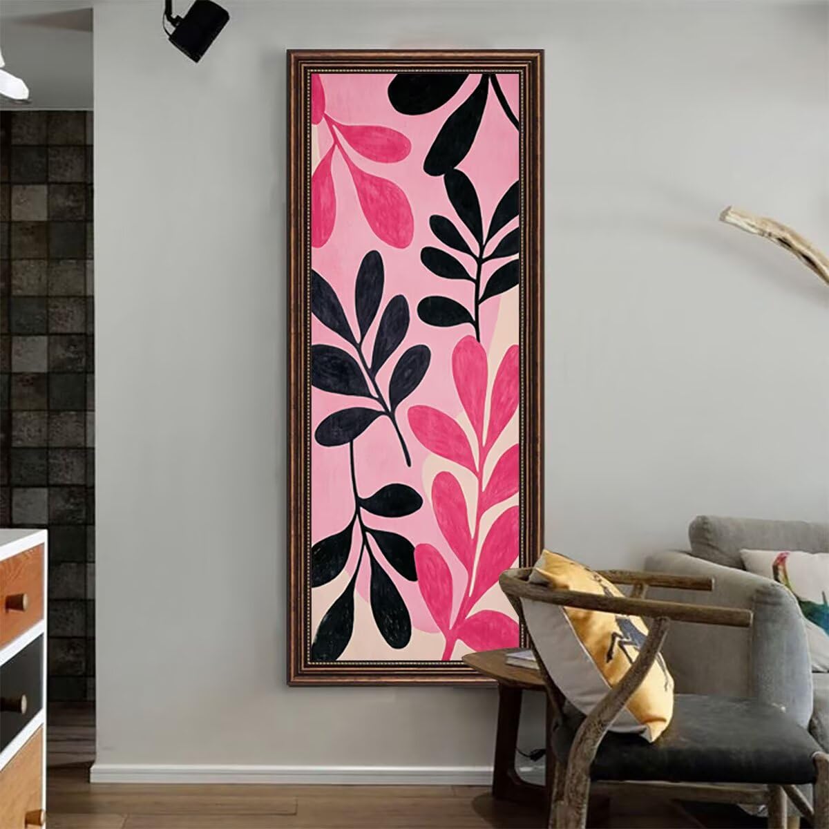 200x80cm diamentowe malowanie duże liście, kreatywne hobby dorośli haft diamentowy pełny zestaw, nowoczesne malowanie diamentowe rzemiosło cyrkonie malarstwo dla dorosłych, obraz do dekoracji ścian