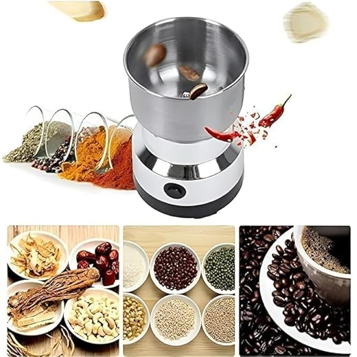 SYPM Stainless Steel Electric Portable Coffee Bean Grinder H