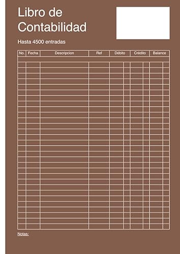 Libro de caja para empresas de contabilidad para pequeñas empre Hasta 4500 entradas 150 páginas Colores marrón claro (Spanish Edition)