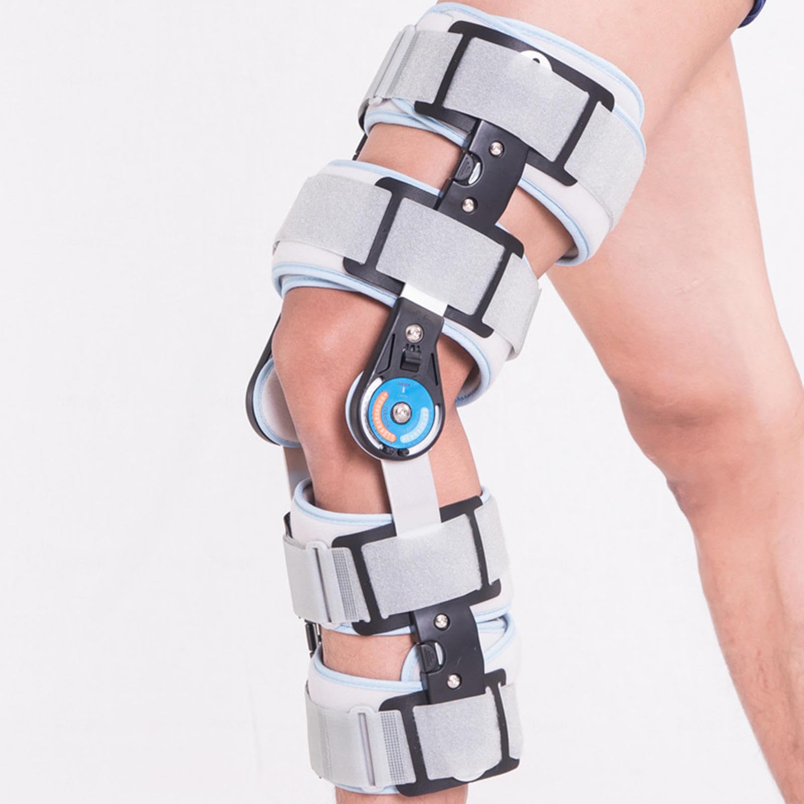 Rodillera Articulada con Bisagras para Estabilización Posquirúrgica, Esguinces y Distensiones, Inmovilizador de Rodilla Postoperatorio para Hombres y Mujeres, Rodillera para Pierna