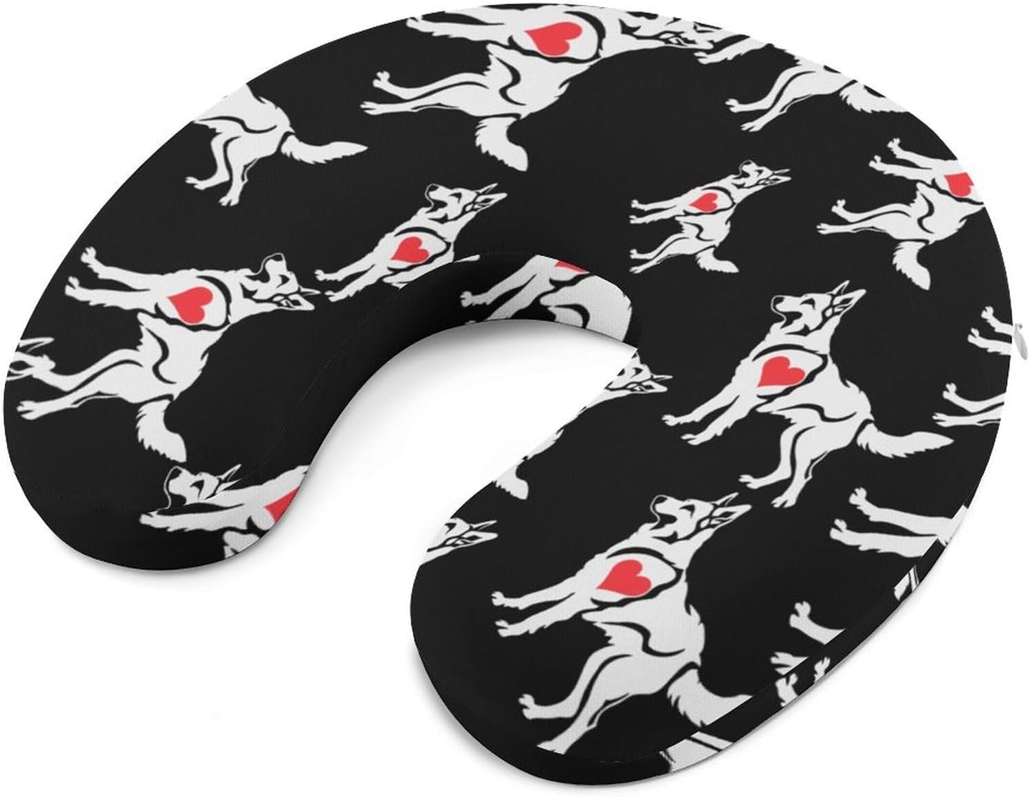 German Shepherd Dog Travel Pillow U Shape Neck Pillow Washable Pillowcase for Sleeping Chair