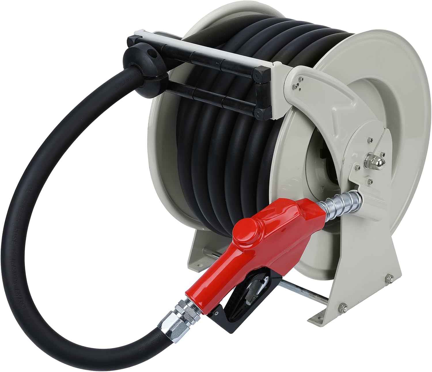 Diesel Fuel Hose Reel 1" x 50Ft 300PSI Retractable Fuel Hose Reel Heavy