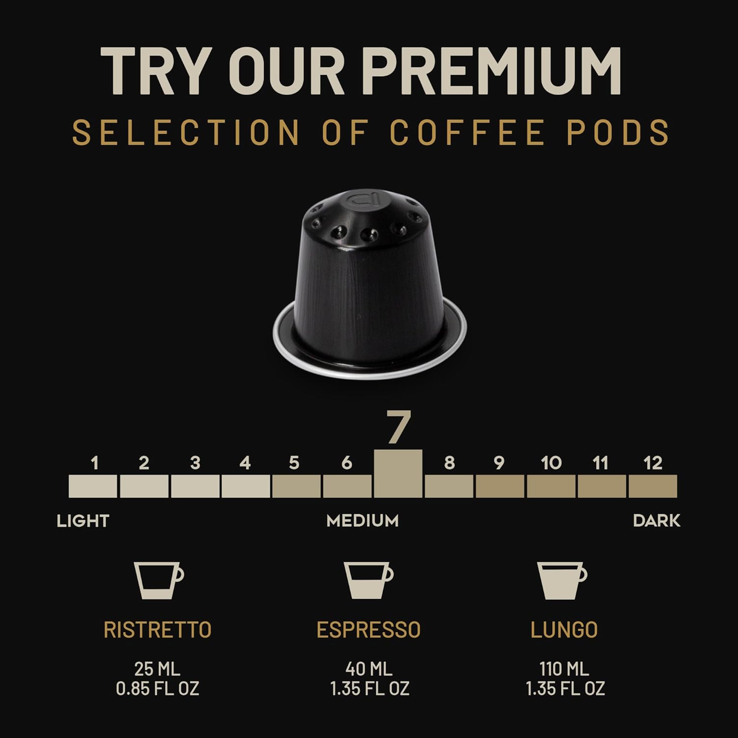ESPRESSORO 100 USDA Organic Espresso Pods - RISTRETTO Aluminum Capsule Compatible with Nespresso Original Lines Machines. Intensity 7 Premium Italian Expresso Coffee Capsules