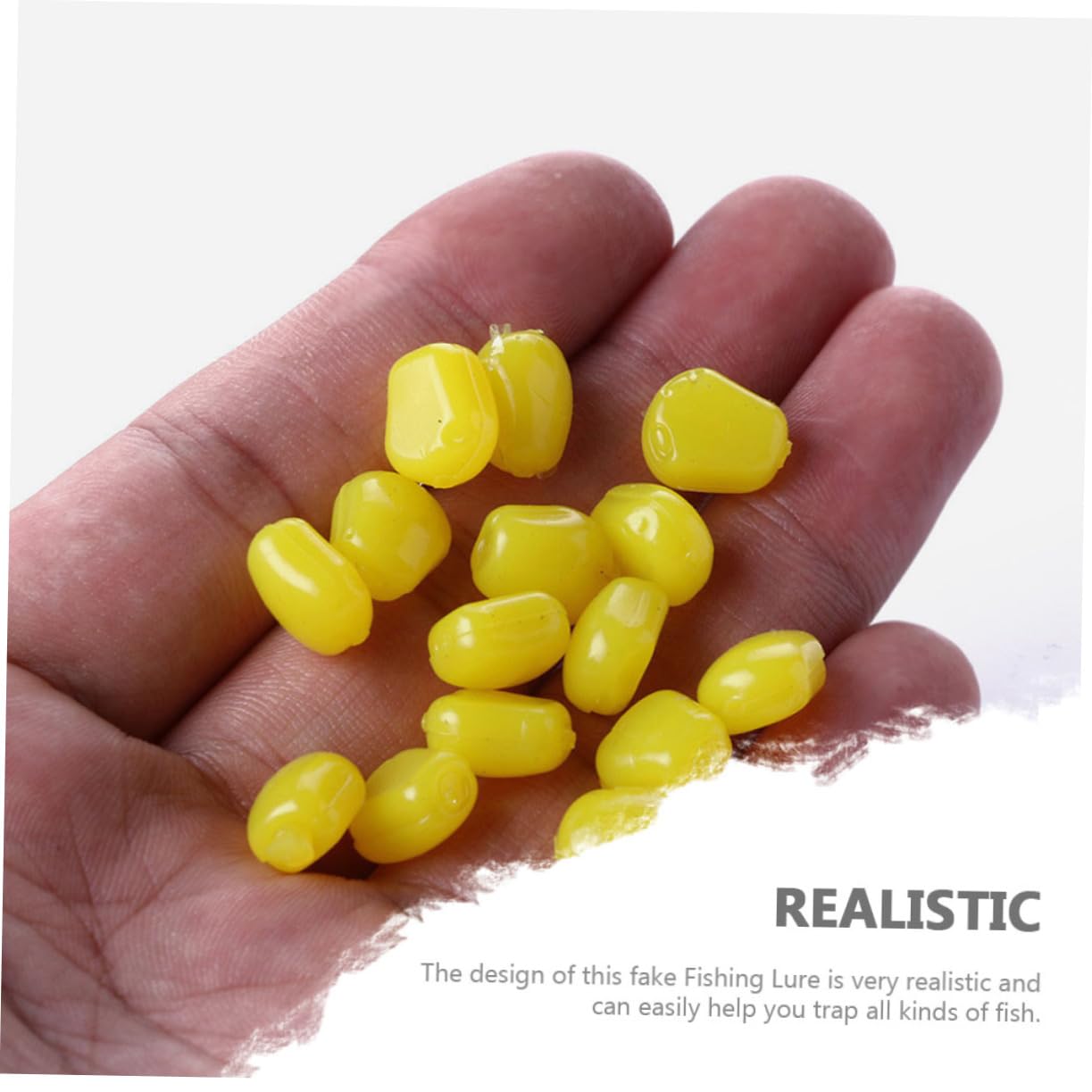 SUPVOX Esca Di Mais Esche Per Attrezzatura Da Pesca Esche Di Trote Piccole Da Pesca Affondanti Di Grano Di Mais Simulazione Di Per Carpe Plastica Yellow