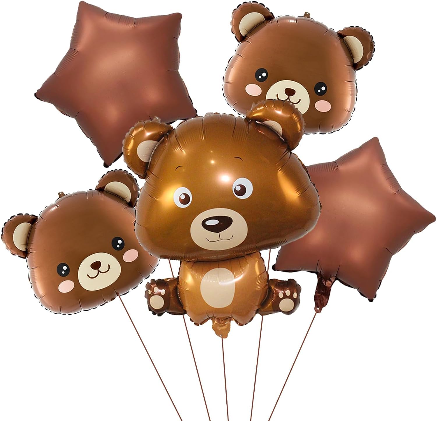 8 Stück Bären-Ballons Aus Folie – Niedliche Bauernhof-Tier-Deko Für Geburtstag, Dschungel-Party Oder Baby-Shower
