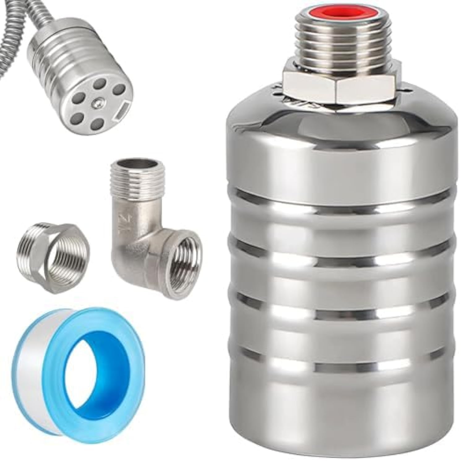 TERRIFI Automatic Water Level Control Float Valve, 1/2" 3/4" 304 Stainless Steel Mini Float Valve, Suitable for Water Trough Stock Tank Pool