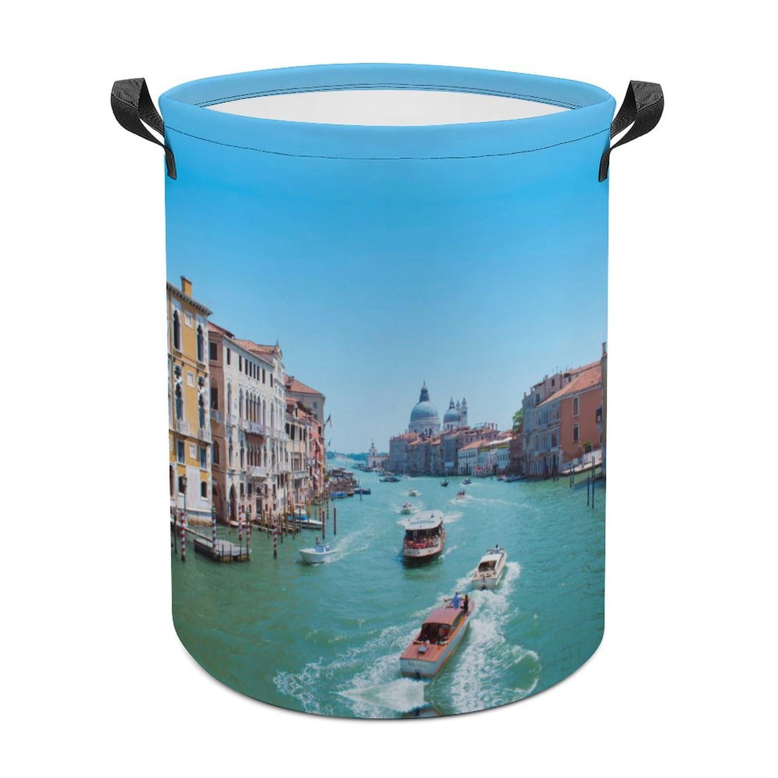 MHYRAC Laundry Hamper, Venice Italy Laundry Basket, Washing Basket with Handle