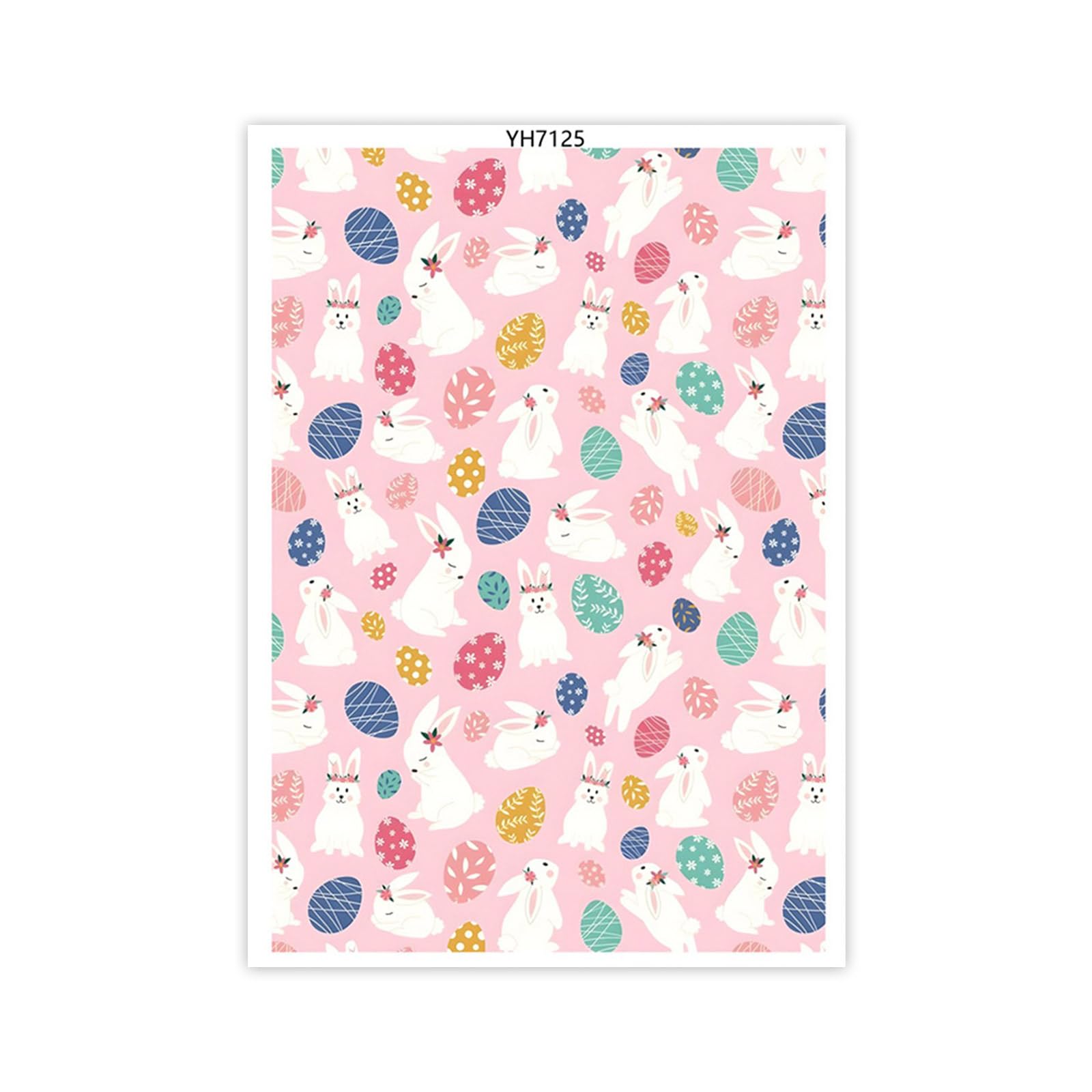 Tsophreniq Easters Colored Eggs Transfer Paper Water Soluble Clay Decal for Earrings Jewelry Making