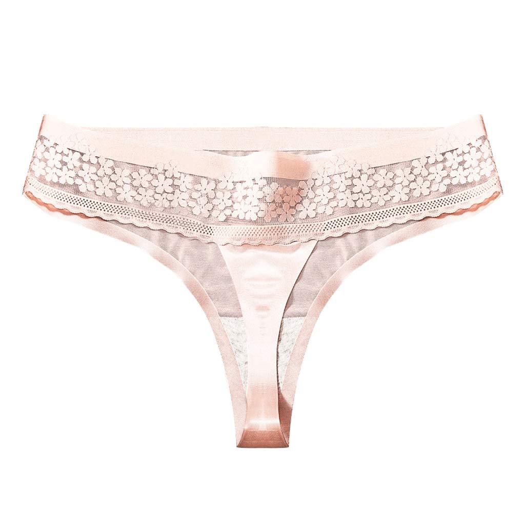 String En Dentelle For Femmes, 3 Culottes De Boîte-cadeau Sexy String Sans Couture En Soie De Glace Ultra-mince (Color : D, Size : XL)