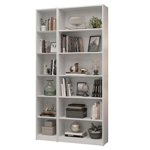 Kit Madesa Estante Livreiro 6908 + Estante Livreiro 6906 - Branco