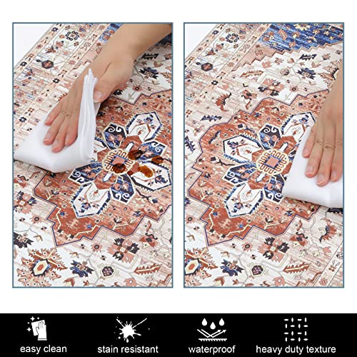 Hebe Boho Anti Fatigue Kitchen Mat Set Of 2 Non Slip Cushioned Kitchen Mats For Floor Pvc Waterproof Vintage Comfort Standing Desk Mat Kitchen Carpet Runner Rugs For Sink Laundry #TOP5
