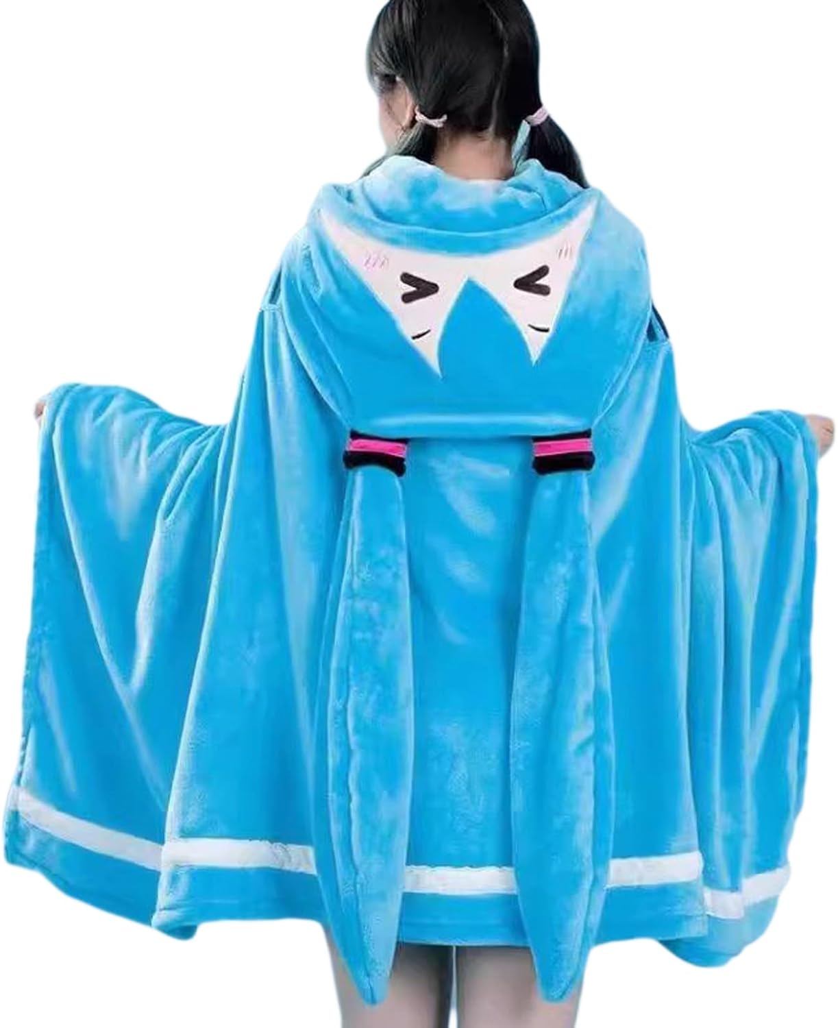 新品未開封 フード付きブランケット 初音ミク 着る毛布 Moeyu 初音ミク フード付きブランケット - エアコンショールと枕