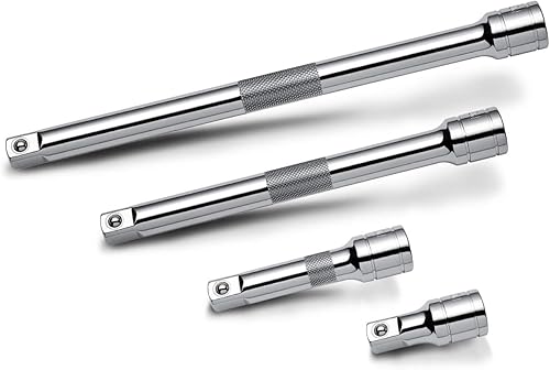 Powerbuilt Juego de barras de extensión de 4 piezas, unidad de 38 pulgadas, barras extensoras de enchufe, 1-34, 3, 6 y 8 pulgadas, bola de