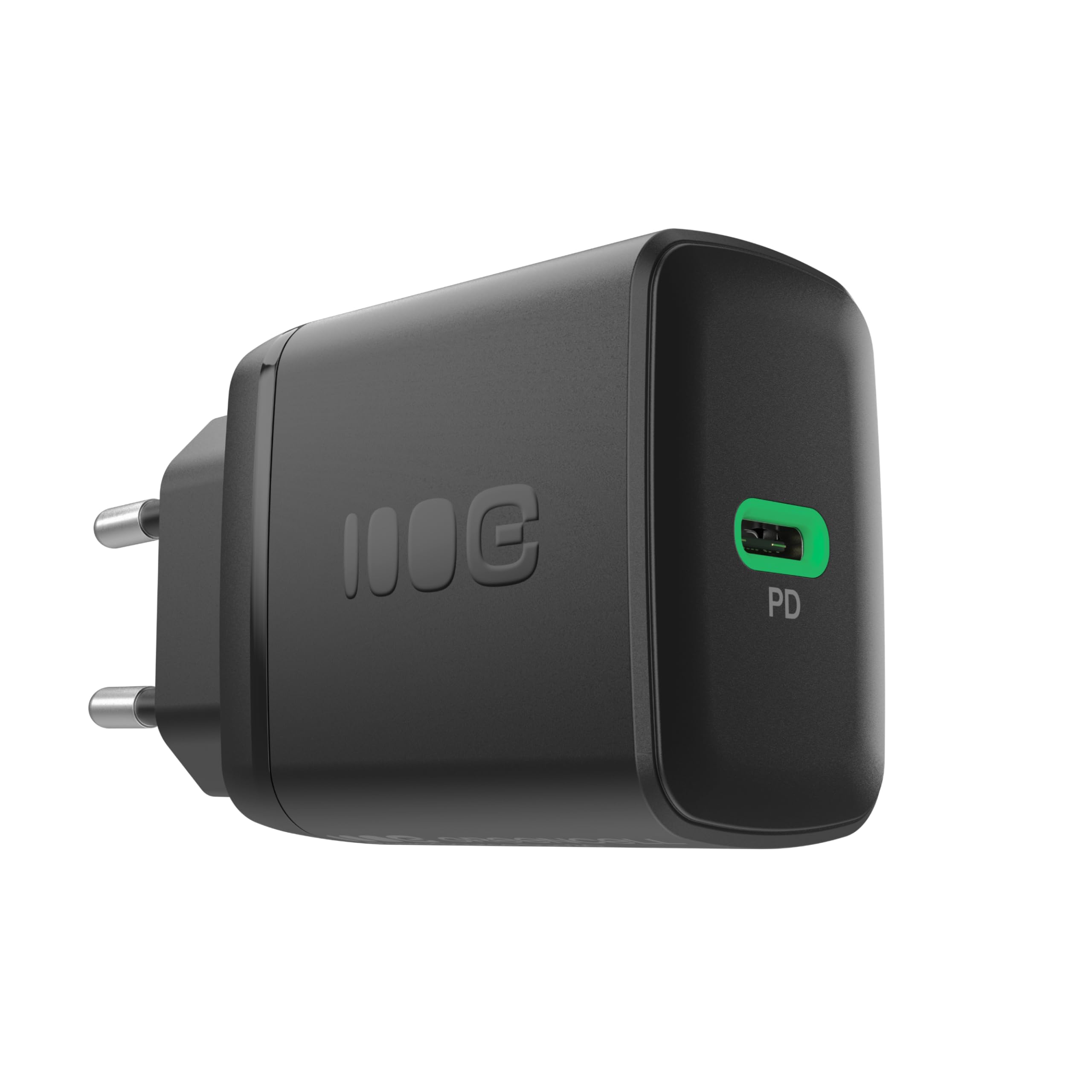 Greencell PowerSource Solo30 czarna ładowarka 30 W USB-C Power Delivery kompaktowa ładowarka z USB-C do iPhone 16, iPad Pro kompatybilna z iPhone 16/15/15 Plus/iPhone iPad