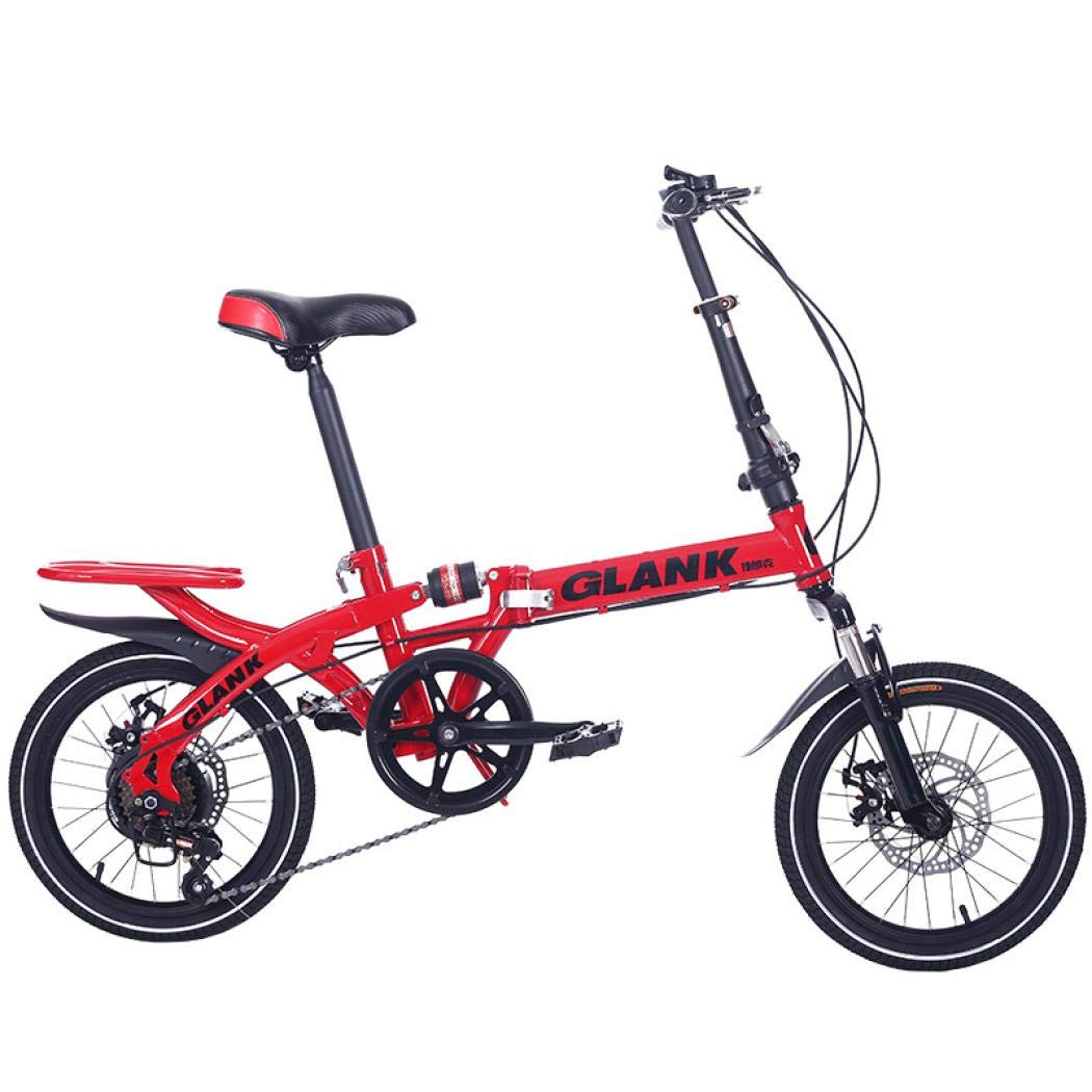Amazon | 折りたたみ自転車 6段変速ギア 自転車 14インチ 16インチ 
