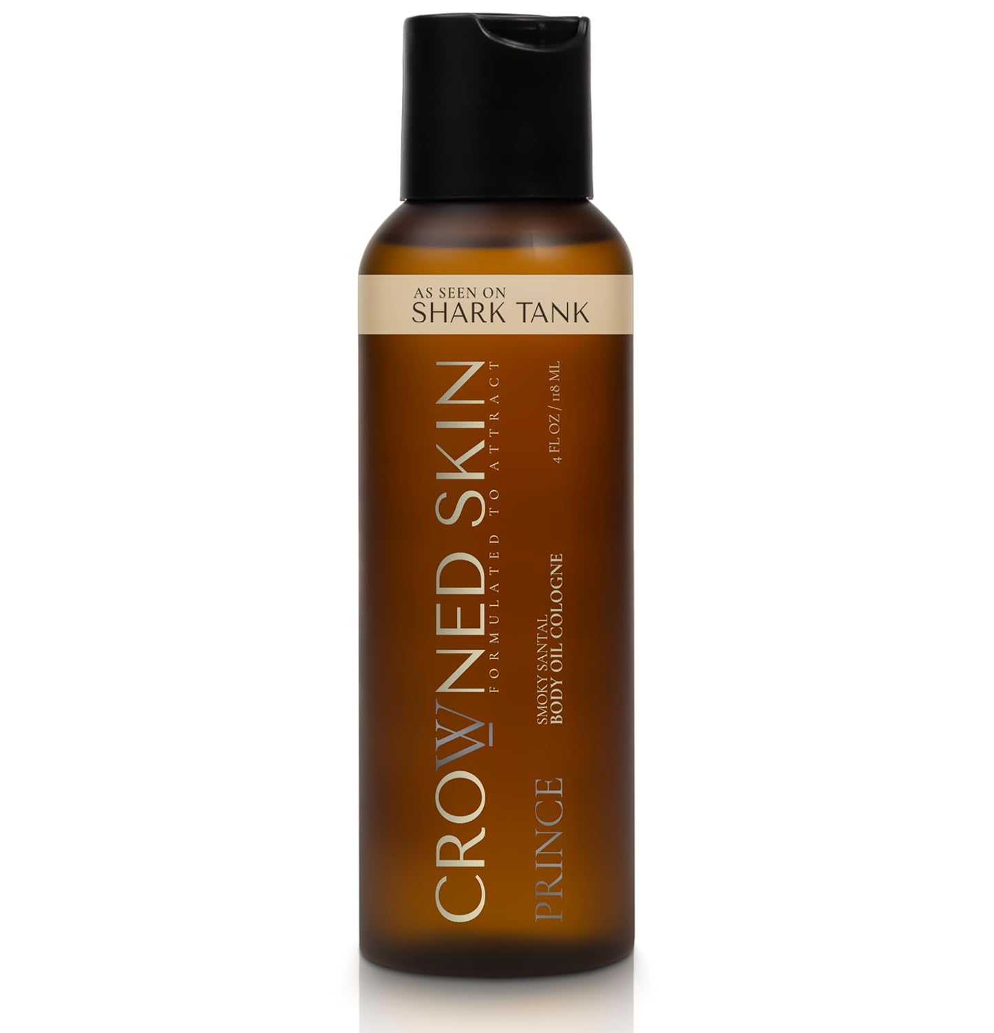 Crowned Skin Prince Body Oil Cologne for Men | Oceanic & Woody | New Moisturizing Formula Scented with White Musk & Bergamot | Infused with Natural Jojoba & Grapeseed Oil | All-Day Fragrance | 4oz