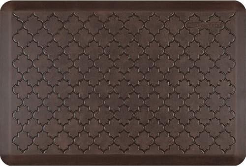 WellnessMats - Tapete de poliuretano antifatiga con diseño enrejado de 34 pulgadas, acolchado cómodo y apoyo para el hogar, cocina, garaje,