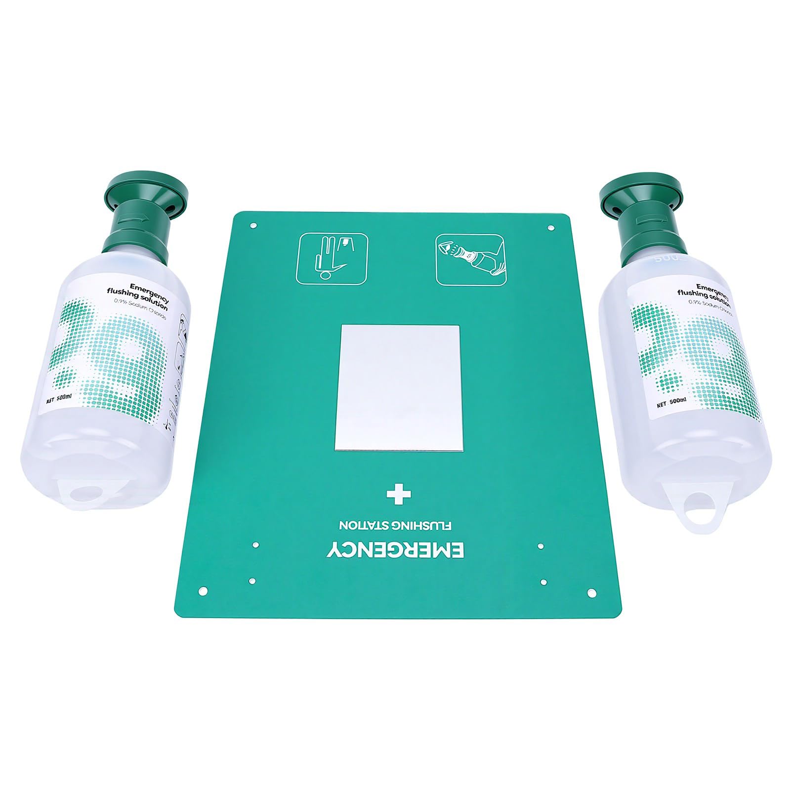 Luocute Station de Lavage Oculaire D'urgence avec 2 Bouteilles de 32oz