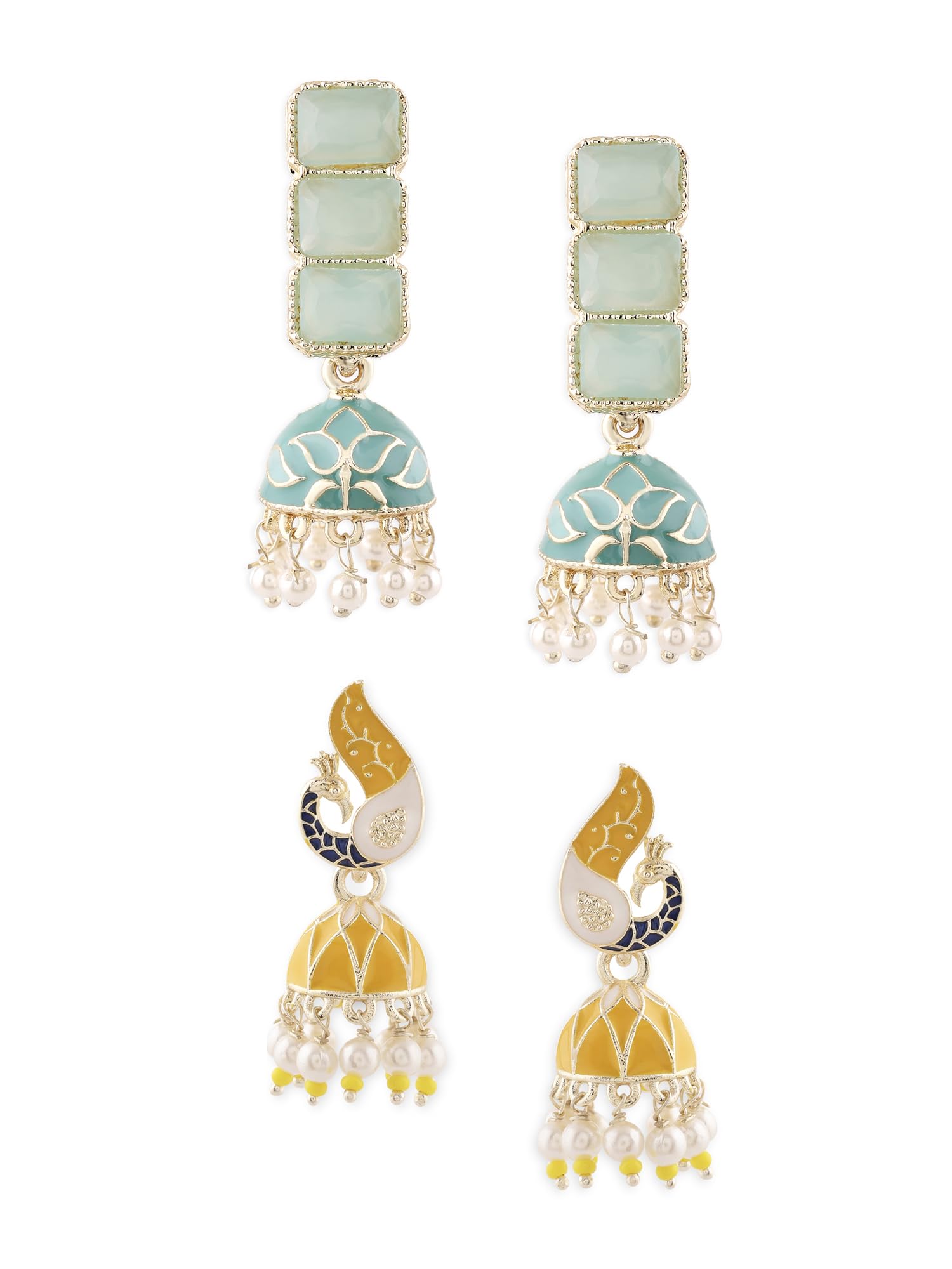 See full amazon price history chart for Zaveri Pearls Combo of 2 Multicolor Meenakari Jhumki Earrings For Women-ZPFK18338 Zaveri Pearls Combo of 2 Multicolor Meenakari Jhumki Earrings For Women-ZPFK18338 (B0D7VKHNT7) Amazon Price History, Amazon Price Tracker