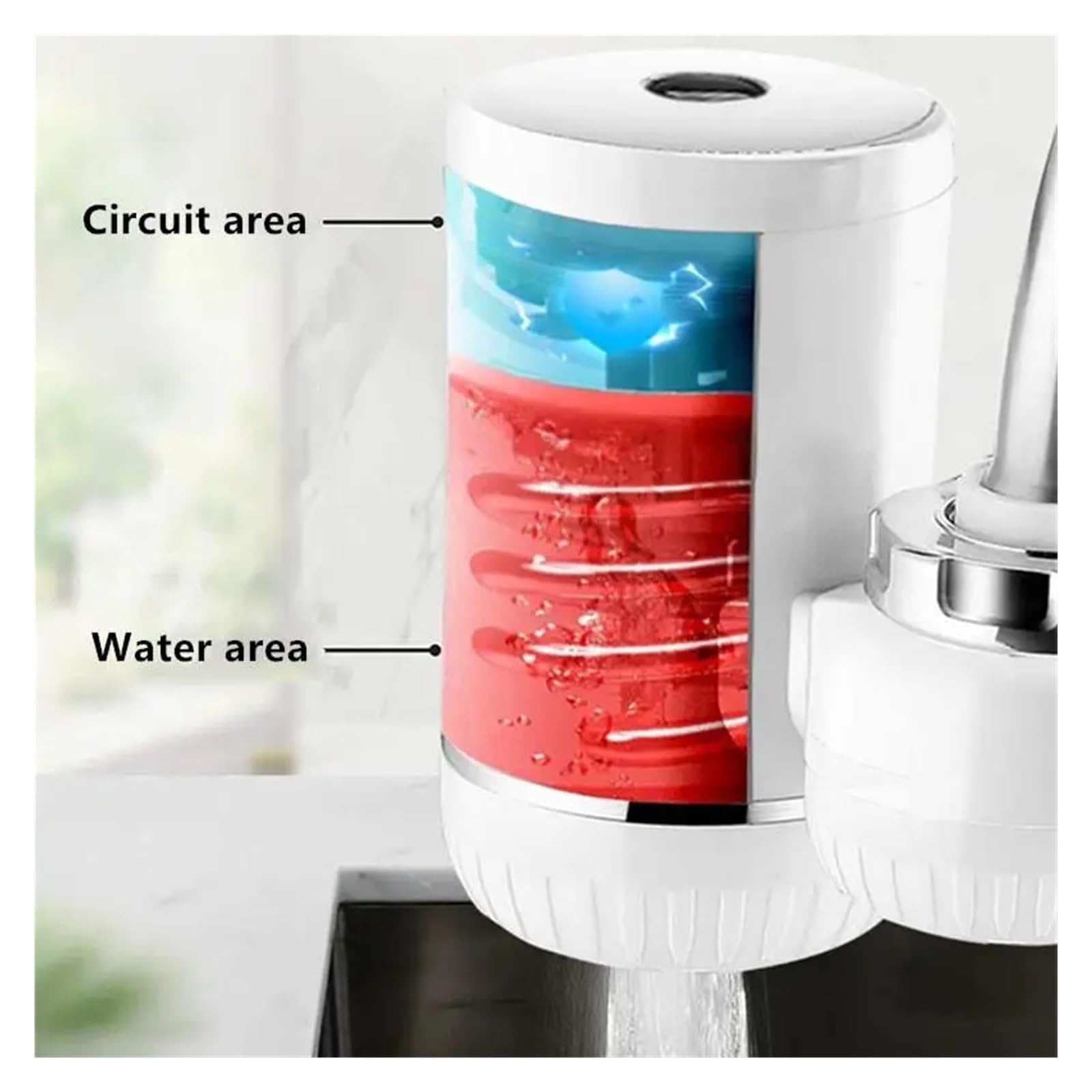 Elettrodomestico Da Cucina Rubinetto Del'acqua Elettrico Senza Serbatoio Istantaneo Cucina Riscaldamento Istantaneo Riscaldamento Del'acqua Del Rubinetto Scaldaacqua Istantaneo La Sicurezza Efficiente