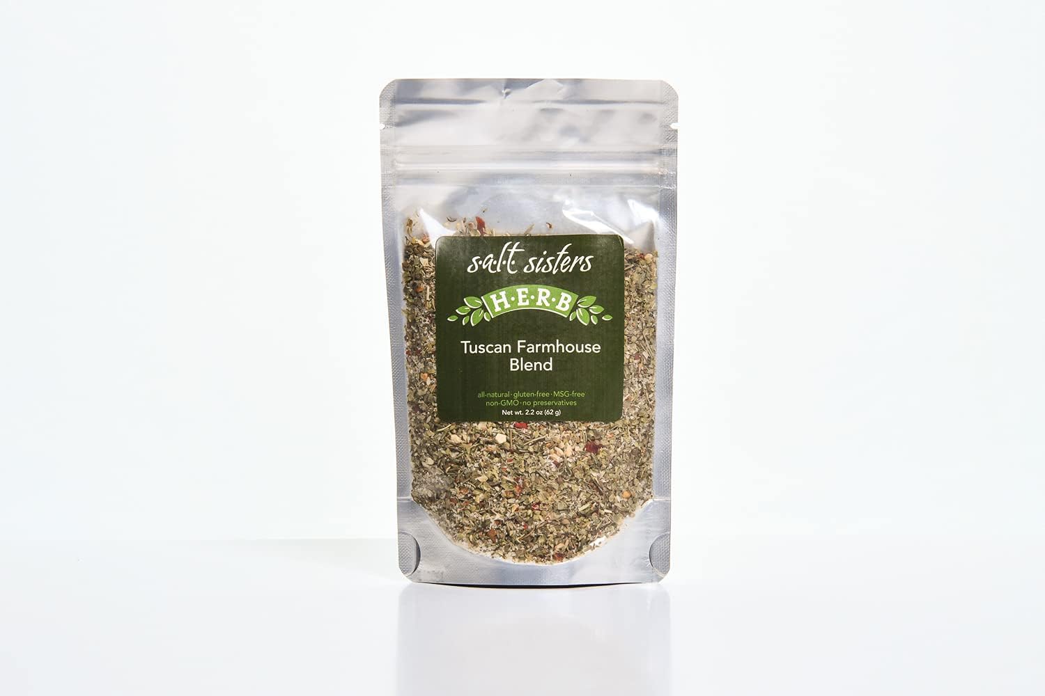 s.a.l.t. sisters Tuscan Farmhouse Herb Blend - Dried Herb & Salt Seasoning for True Taste of Italy - Versatile Enhances Flavor of Tomatoes, Chicken, Pork, Beef, Fish - Resealable Pouch - 3 oz