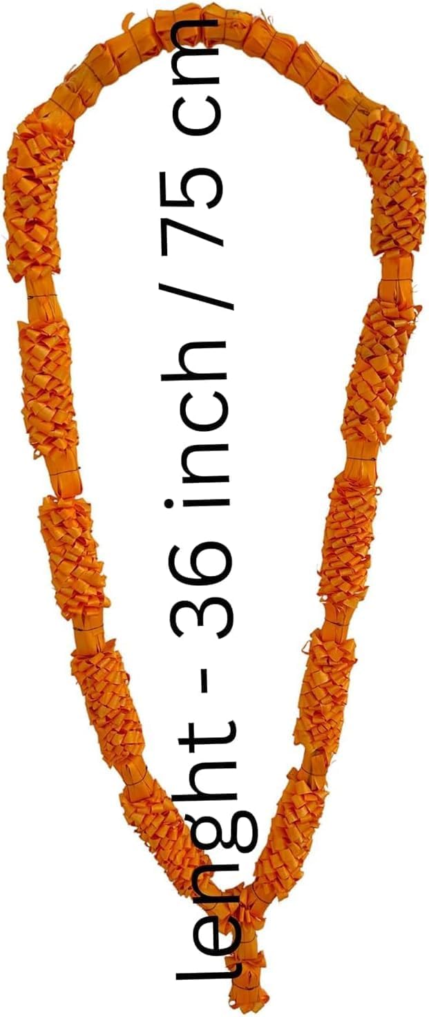 Rastra Mangal Store Garland mal Chandan Haar Mala Garland for God and Pitra/Ancestors/Loved Ones Photo Frame & Idols TY10-5 (Step 5_Yellow)(36 inch /90 cm) Photo Frame malause to god and pitra and