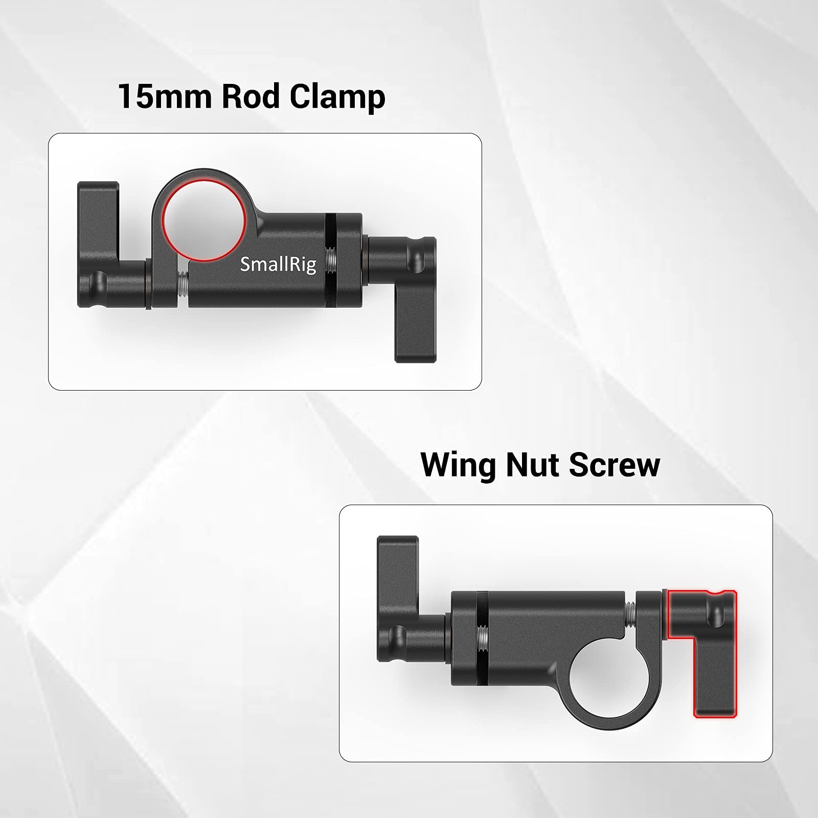 SMALLRIG 90 Degree 15mm Rod Clamp per Videocamera DSLR Rig - 2069