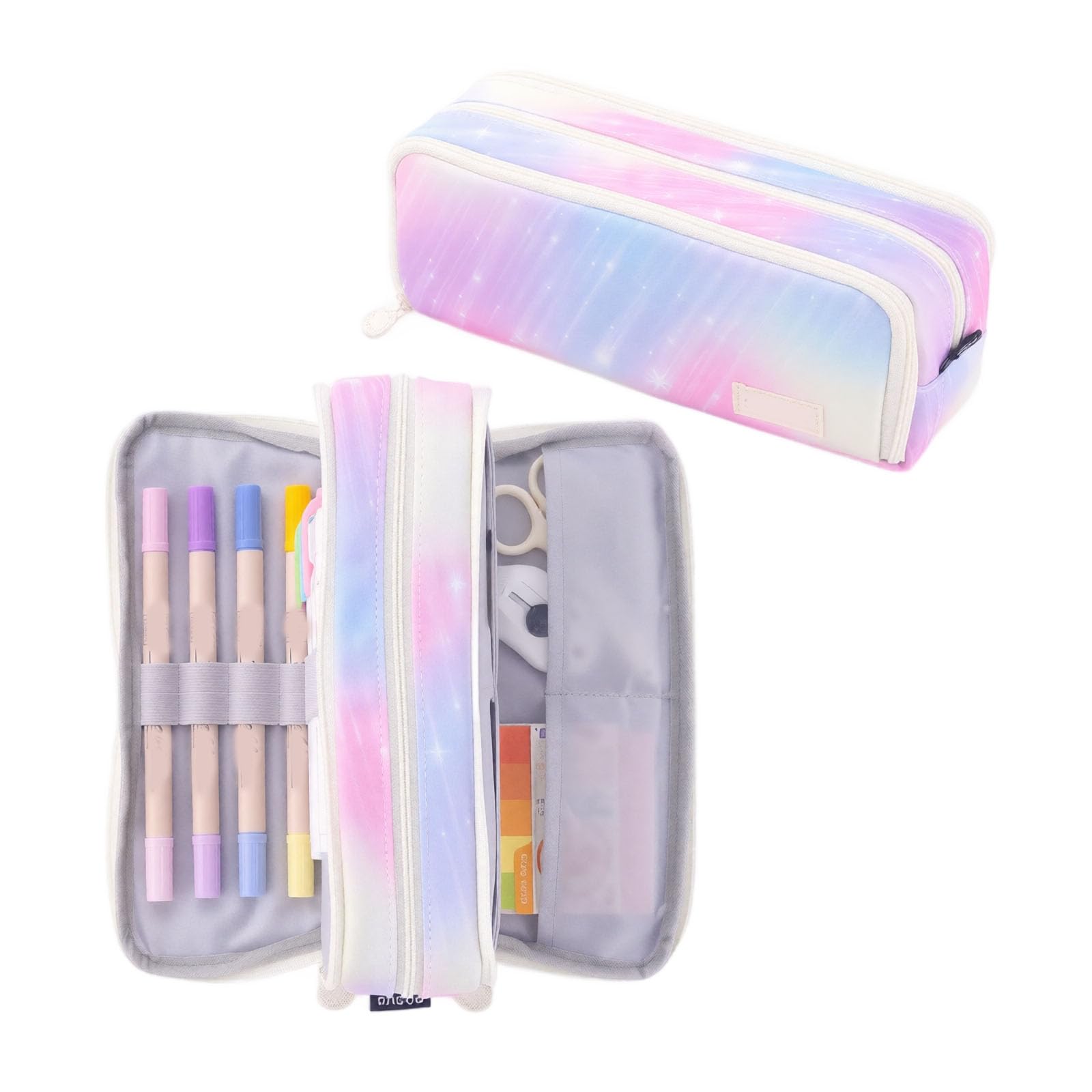 Large Capacity Pencil Case with Compartments and Handle Pencil Case