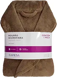 Roupão Microfibra Unissex - Tamanho Único (Marrom)