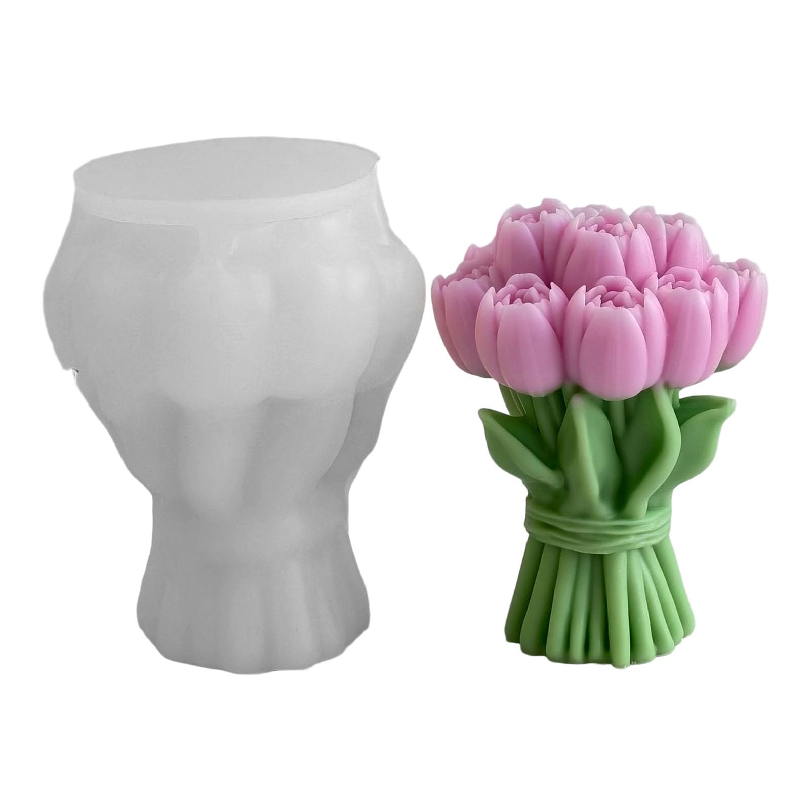 NEWFT Flower Shape Silicone Unique Candle Making Silicone Texture for Home Crafting and Unique Candle Creation