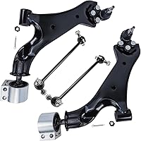 Vista 221 de Detroit Axle - 4 brazos de control traseros para Ford C-Max Focus Mazda 3 5 Volvo C30 C70 S40 V50, 4 brazos de control superior e inferior