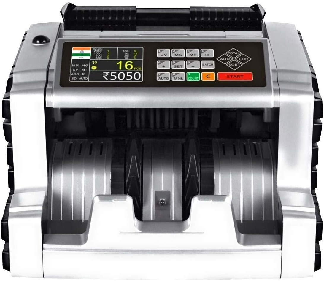Dehmy Loose Mix Note Value Counting Machine for Indian Currency(10,20