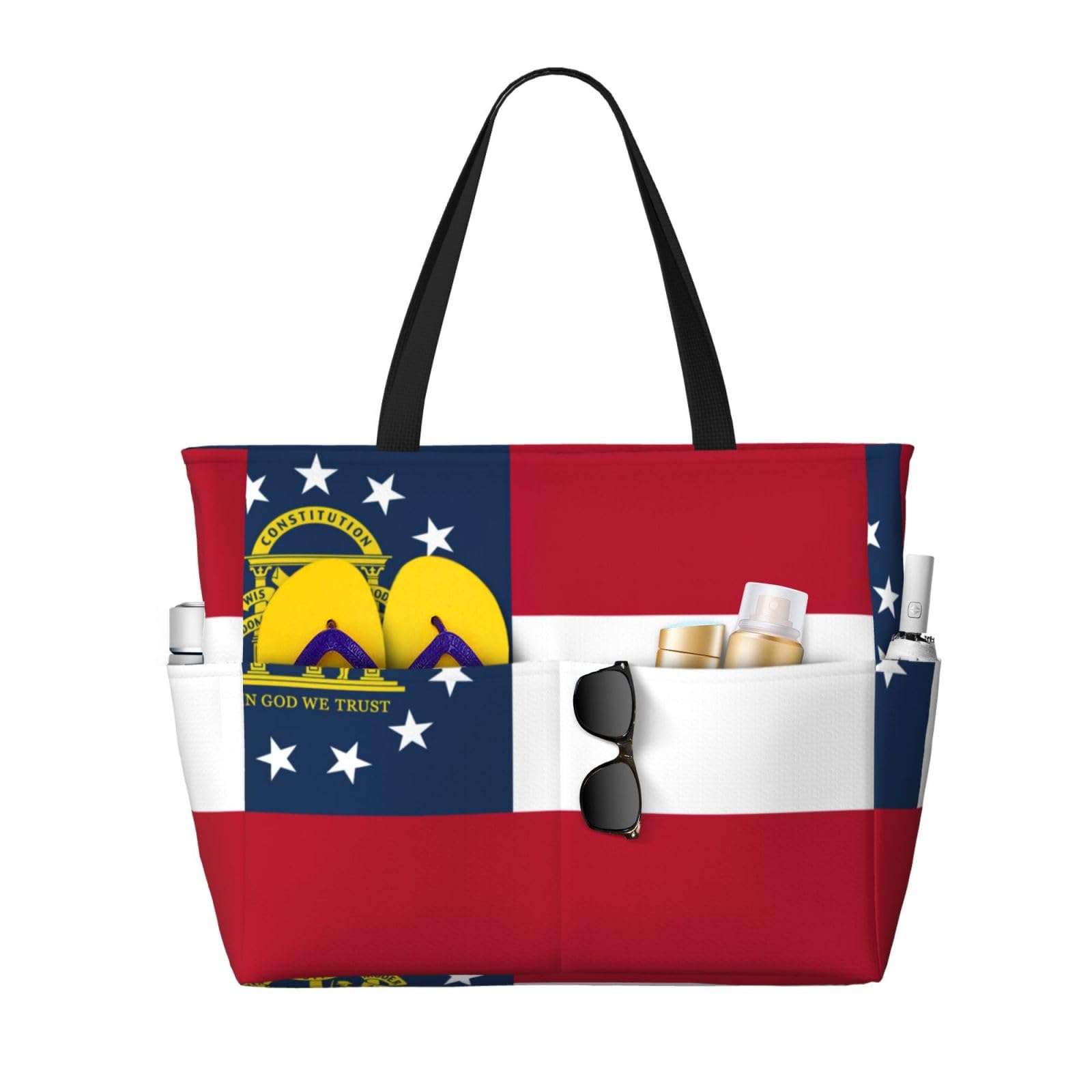 Sac à bandoulière drapeau Géorgie idéal pour vos voyages d'été et vos journées à la plage - 8